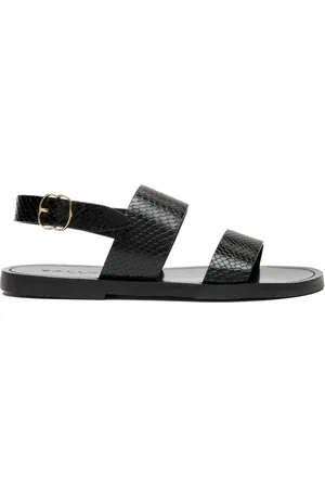 Bally Python printed leather sandals