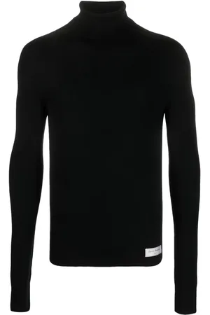 Balmain Logo-patch ribbed-knit jumper