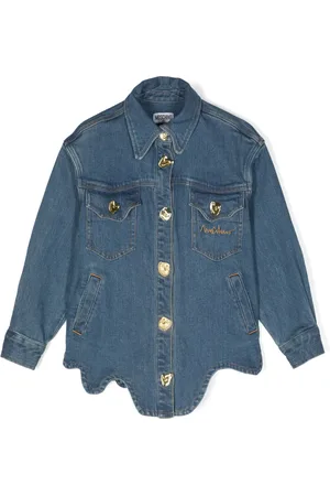 Moschino Asymmetric-hem denim shirt