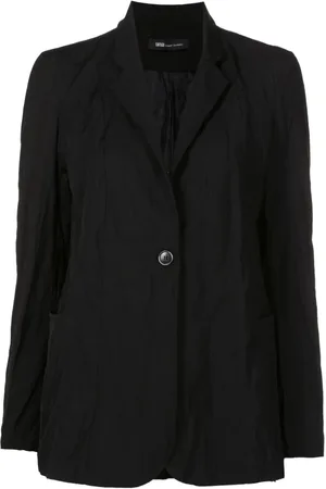 Uma Raquel Davidowicz Crinkled-finish narrow-lapels blazer
