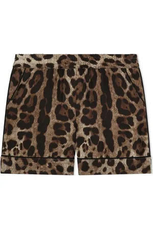 Dolce & Gabbana Leopard-print silk shorts