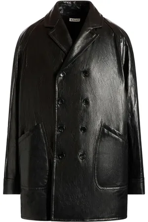 Bally Double-breasted leather coat