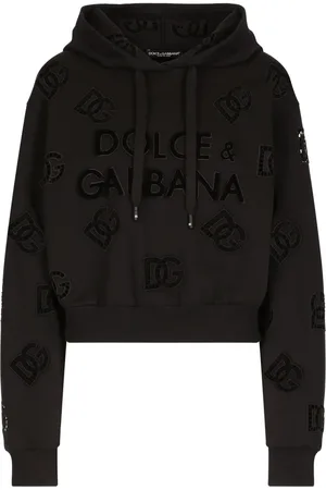 Dolce & Gabbana Logo-perforated cotton-blend hoodie
