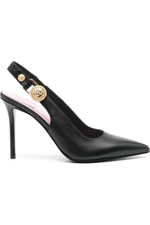 Balmain 100mm leather slingback pumps