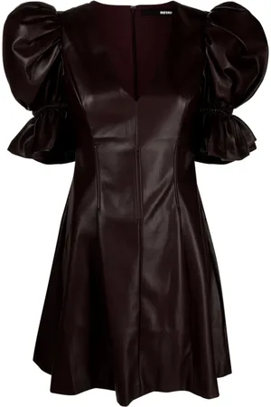 ROTATE Puff-sleeve flared minidress