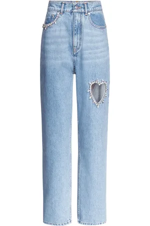 AREA Crystal-embellished jeans
