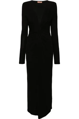 Twin-Set Draped-detail maxi dress