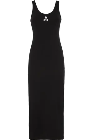 Philipp Plein Skull-embroidered tank dress
