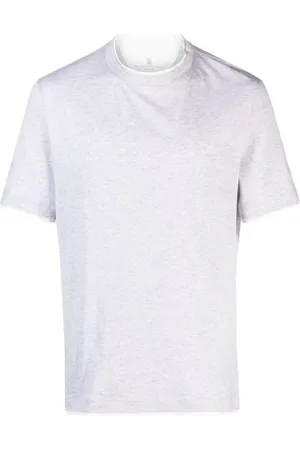 Brunello Cucinelli Layered-effect cotton T-shirt