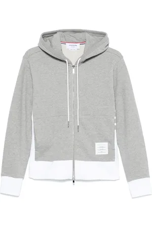 Thom Browne 4-Bar stripe zip-up hoodie