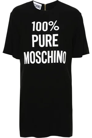 Moschino Logo-print satin mini dress