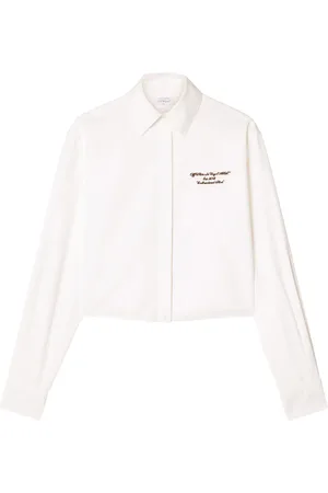 OFF-WHITE Embroidered poplin shirt
