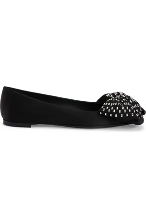 Giuseppe Zanotti Alexandrine crystal-embellished bow ballet pumps