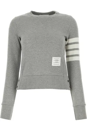 Thom Browne Four-bar stripe cotton sweatshirt