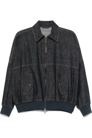 Brunello Cucinelli Denim bomber jacket