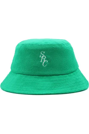 Sporty & Rich Logo-print cotton bucket hat