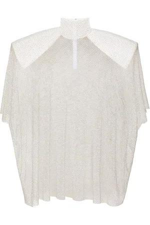Dolce & Gabbana Rhinestone-embellished mesh blouse