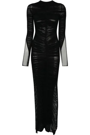 MUGLER Ruched maxi dress