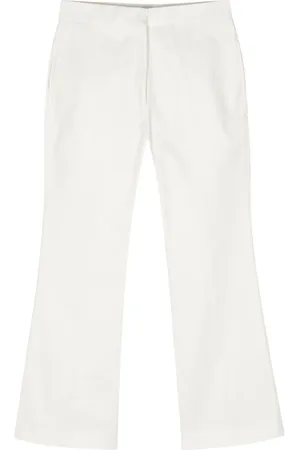 Jil Sander Mid-rise flared gabardine trousers
