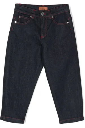 Missoni Embroidered-logo straight-leg jeans