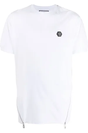 Philipp Plein Logo-patch zipped T-shirt