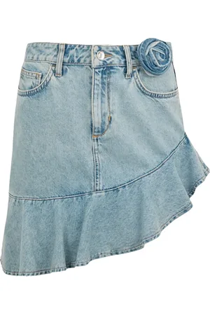 Liu Jo Rose-appliqu?? denim skirt