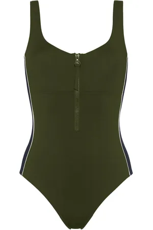 ERES Tribune zipped side-stripe swimsuit