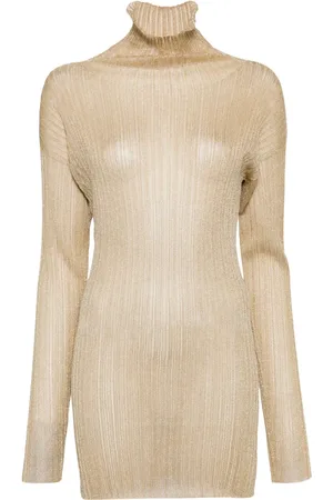 Fabiana Filippi Lurex-detail sheer jumper