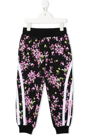 MONNALISA Floral-print cotton track pants