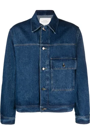 STUDIO NICHOLSON Patch-pocket denim jacket