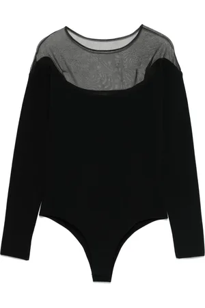 MUGLER Sheer-panelled bodysuit