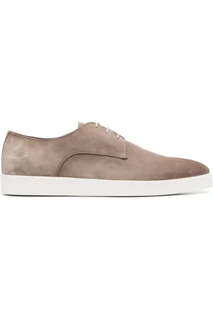 santoni Lace-up suede derby shoes