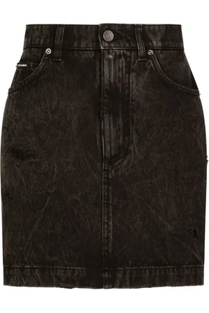 Dolce & Gabbana High-waisted denim miniskirt