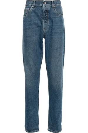 Brunello Cucinelli Logo-embroidered jeans