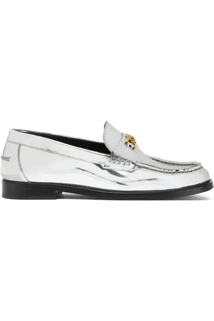 VERSACE Medusa metallic leather loafers