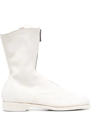 GUIDI Round-toe leather boots