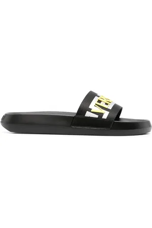 VERSACE La Greca raised-logo slides