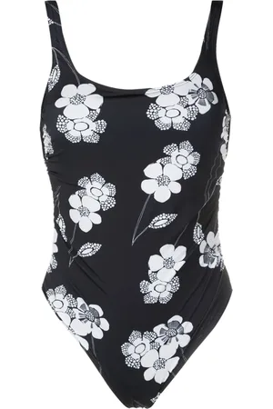 AMIR SLAMA Floral-print scoop-back swimsuit