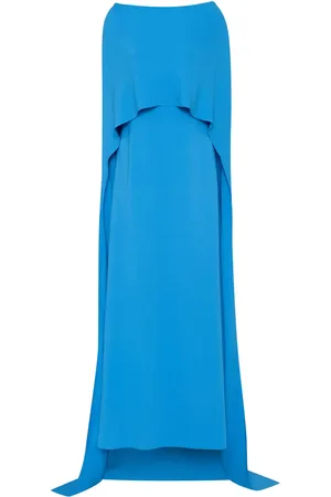 Oscar de la Renta Cowl Back silk-georgette kaftan