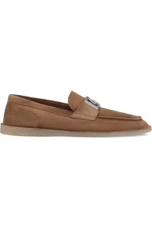 Dolce & Gabbana Logo-plaque suede loafers