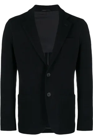 Giorgio Armani Single-breasted herringbone blazer