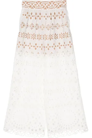 Elie saab Broderie-anglaise palazzo pants