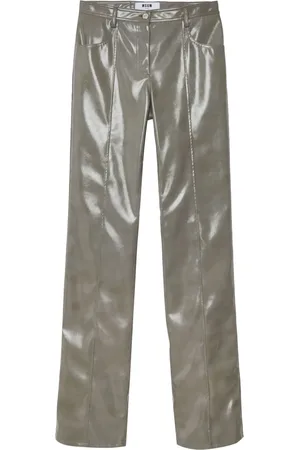 Msgm Glossy-finish straight-leg trousers