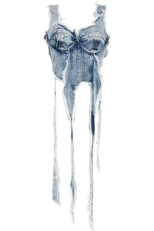 Natasha Zinko Distressed denim double corset