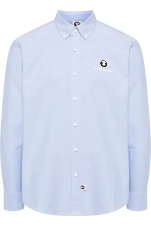 A Bathing Ape Logo-patch long-sleeved shirt
