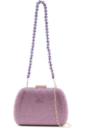 SERPUI Ang crystal-embellished clutch bag