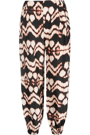 ULLA JOHNSON Abstract-print straight trousers
