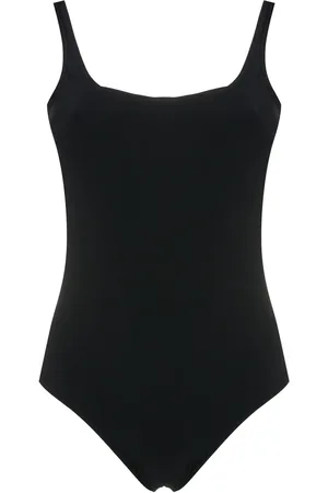 AMIR SLAMA Square neck lace-fastening one piece