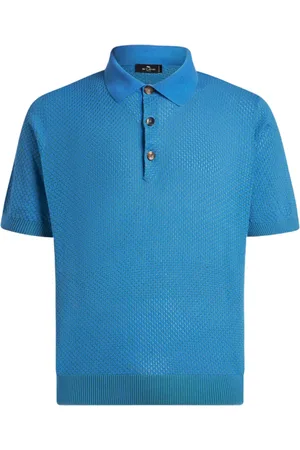Etro Micro-design knit polo shirt