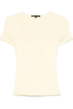 Maje Fine-ribbed top